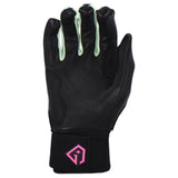 Gem Glove Prospector Long Cuff Batting Glove - Black/Mint/Pink