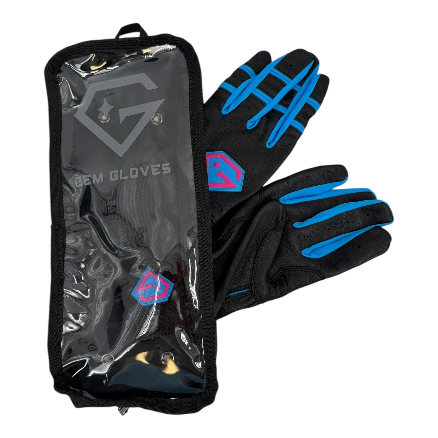 Gem Glove Prospector Long Cuff Batting Glove - Black/Vice