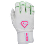 Gem Glove Prospector Long Cuff Batting Glove - White/Mint/Pink