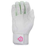 Gem Glove Prospector Long Cuff Batting Glove - White/Mint/Pink