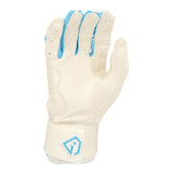 Gem Glove Prospector Long Cuff Batting Glove - White/Carolina
