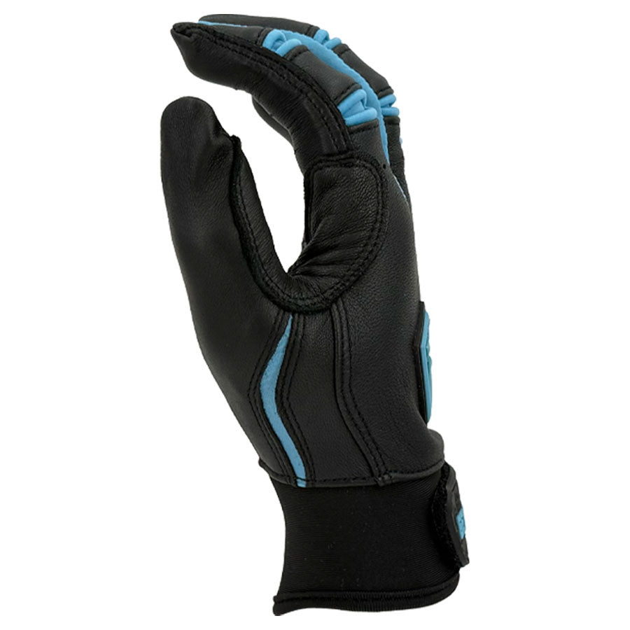 Gem Glove Prospector Short Cuff Batting Glove - Black/Carolina