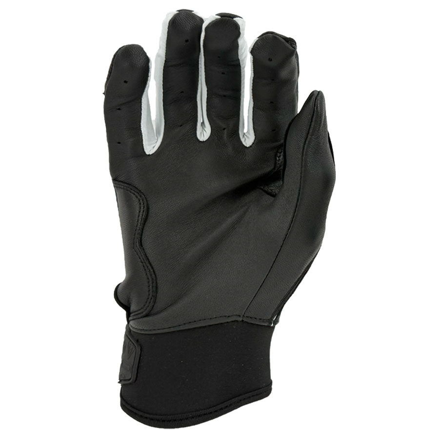Gem Glove Prospector Short Cuff Batting Glove - Black/White