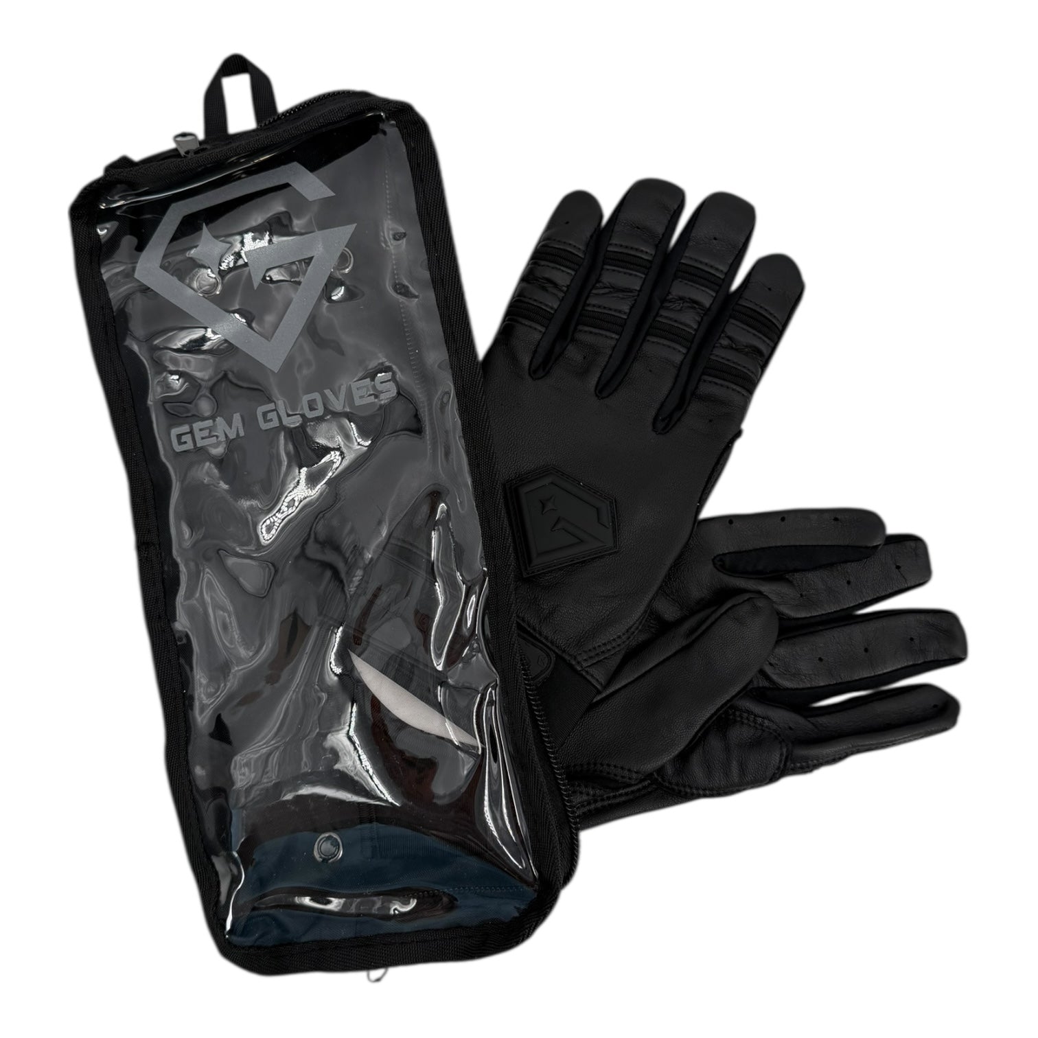Gem Glove Prospector Short Cuff Batting Glove - Blackout