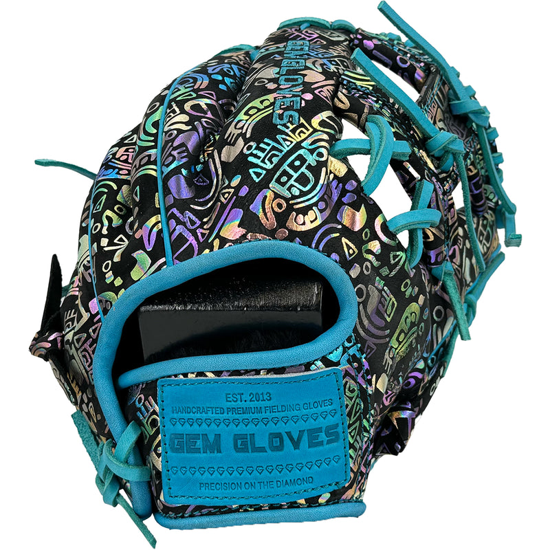 Gem Gloves Baseball Fielding Glove - GEM035 Holographic Aztec