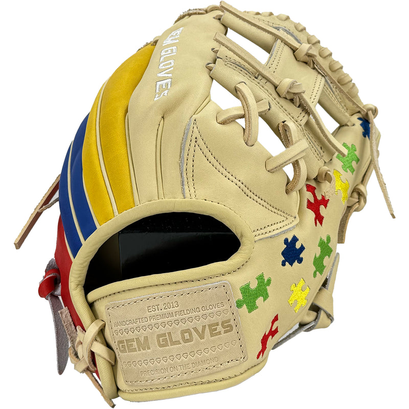 Gem Gloves Baseball Fielding Glove - GEM041 Autism Awareness