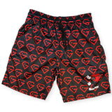 Gem Gloves Mesh Shorts - Diamond Drip - Black/Red