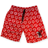 Gem Gloves Mesh Shorts - Diamond Drip - Red/White