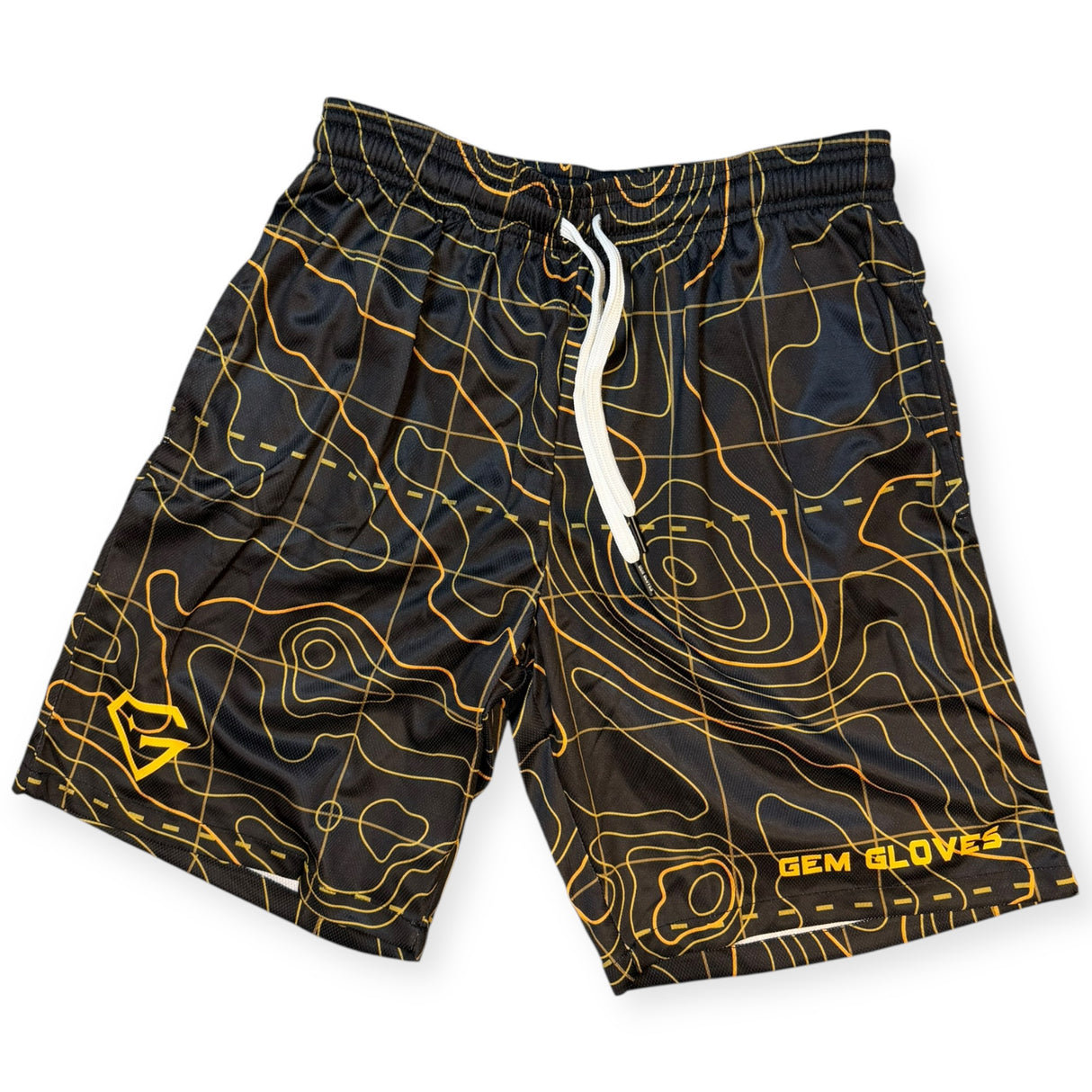 Gem Gloves Mesh Shorts - Topo - Black/Orange