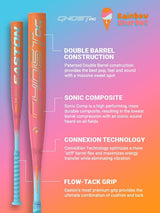 2025 Easton Ghost OG Rainbow Sherbet -10 Fastpitch Softball Bat EFP5GHRS10