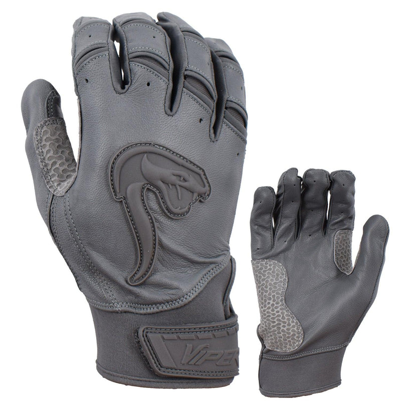 Viper Grindstone Short Cuff Batting Glove - Charcoal - Smash It Sports