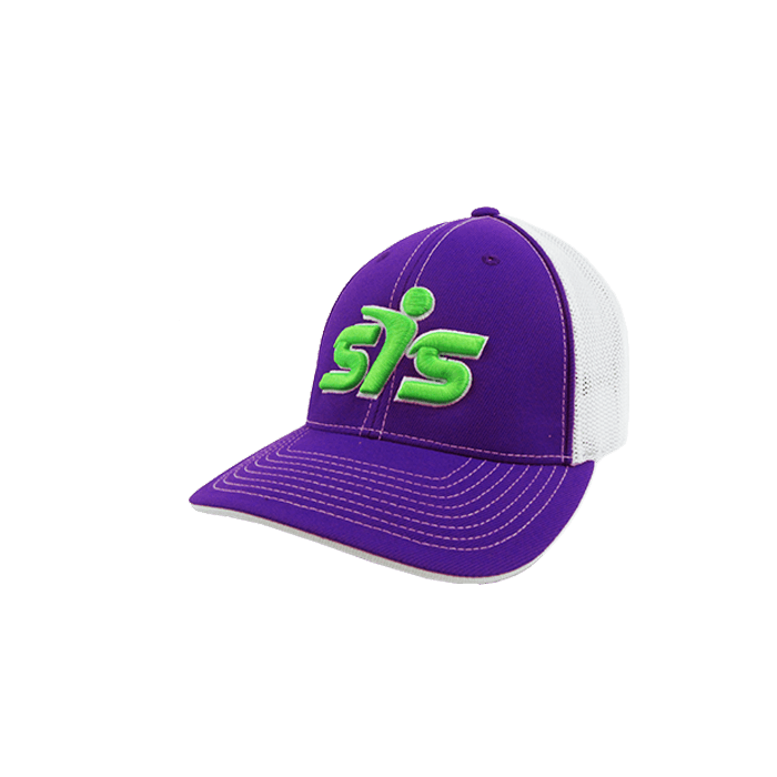 Smash It Sports Hat by Pacific (404M) Purple/White/Purple/White/Neon Green - Smash It Sports
