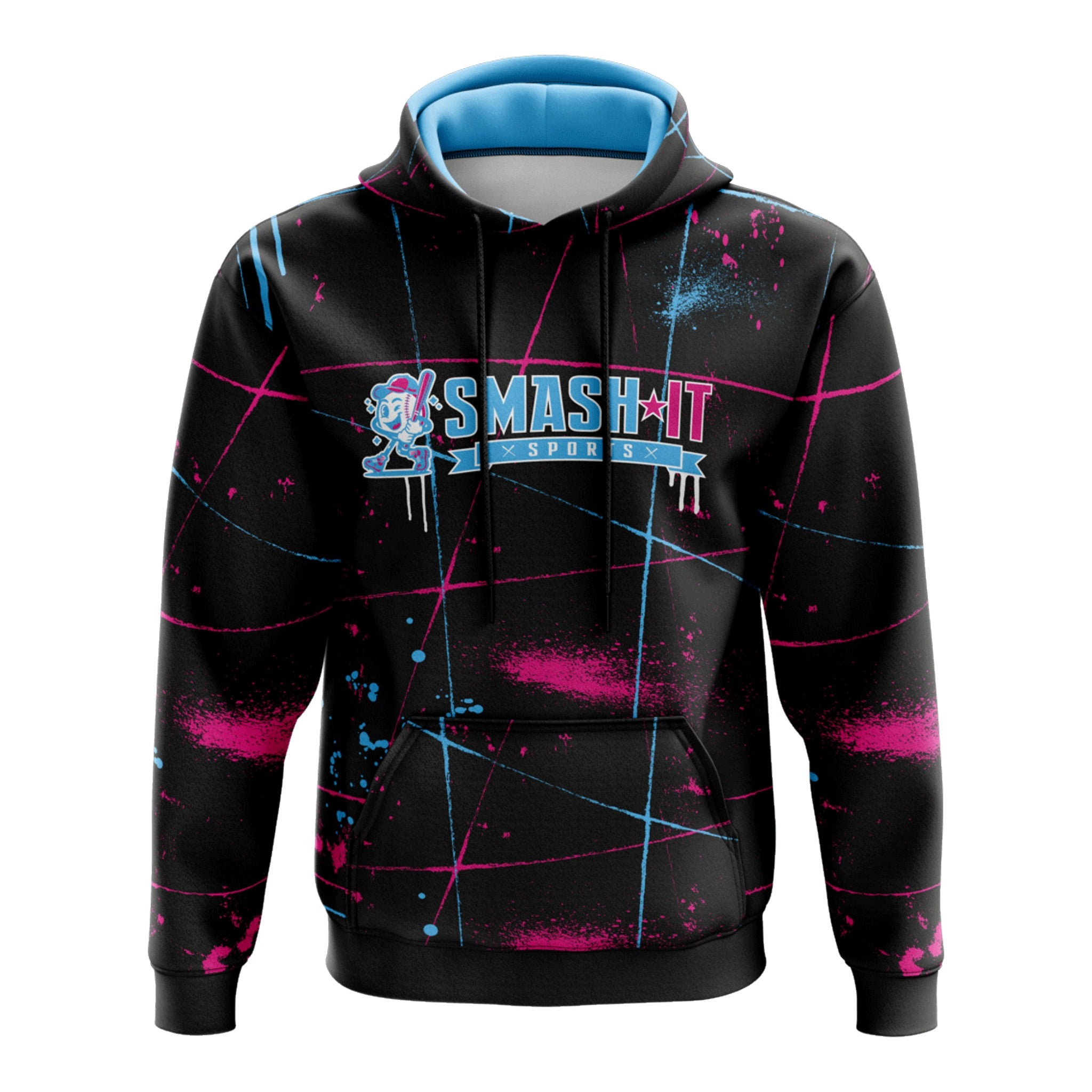 Smash It Sports Fleece Hoodie - Dugout Graffiti
