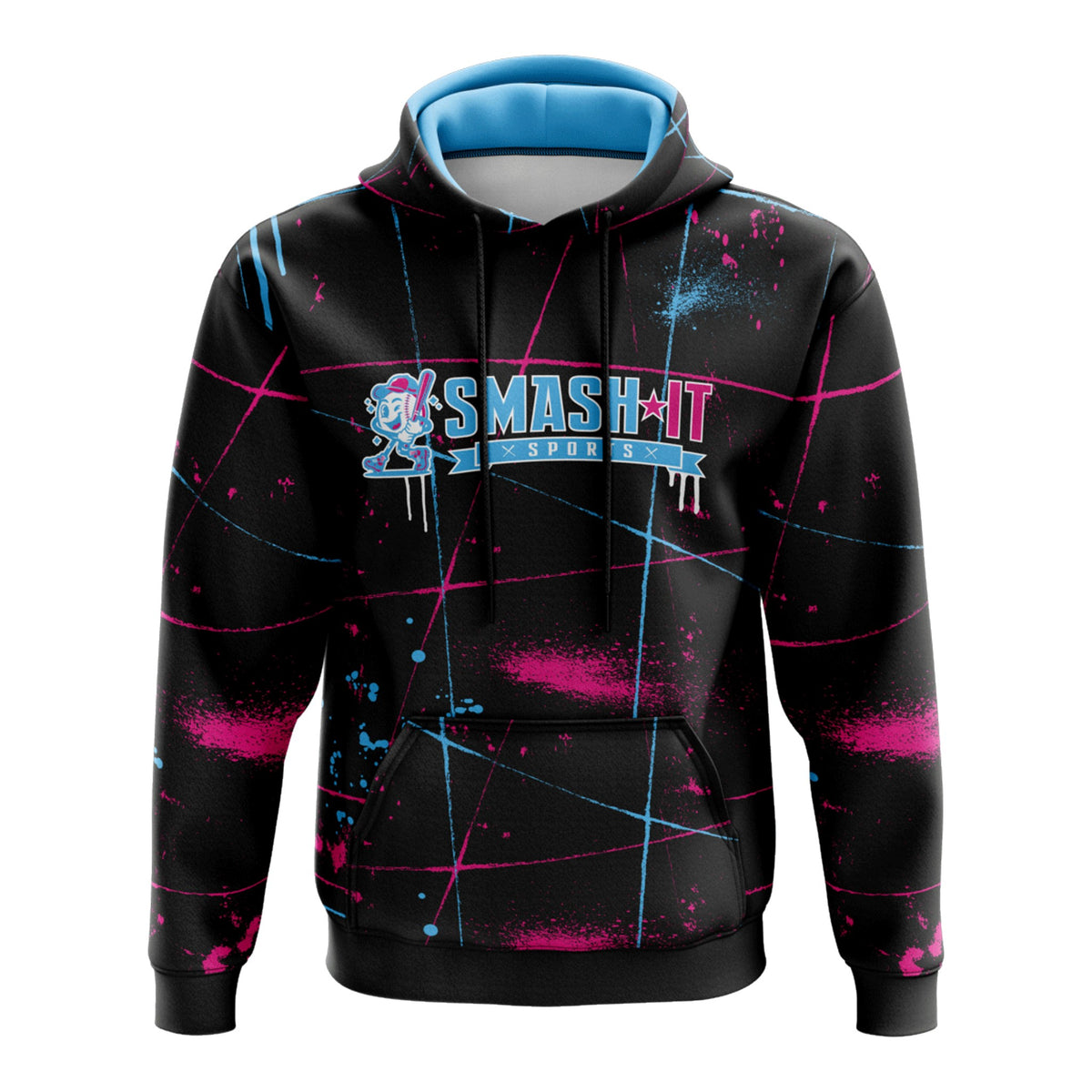 Smash It Sports Fleece Hoodie - Dugout Graffiti