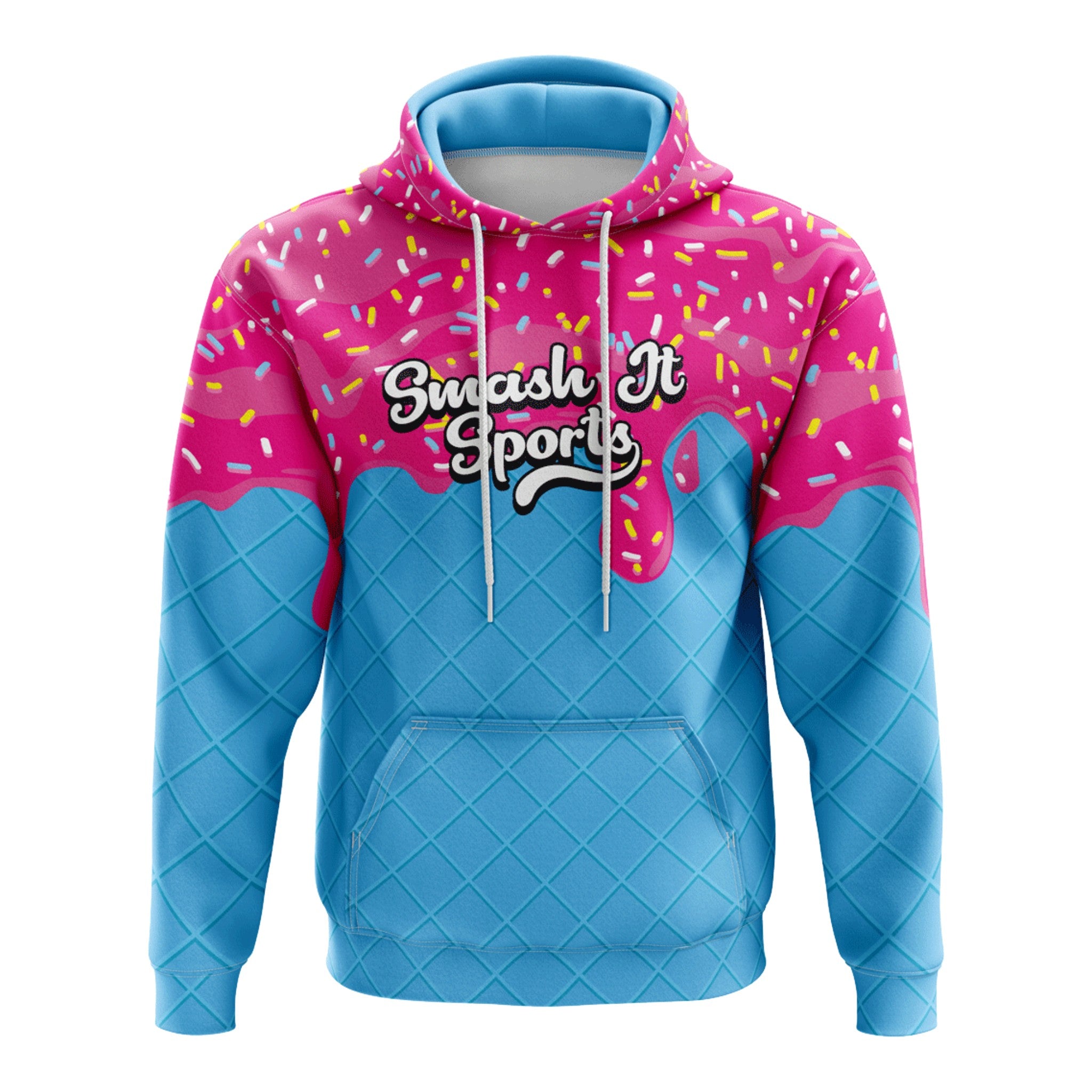 Smash It Sports Fleece Hoodie - Sweet Tooth – Blue Raspberry