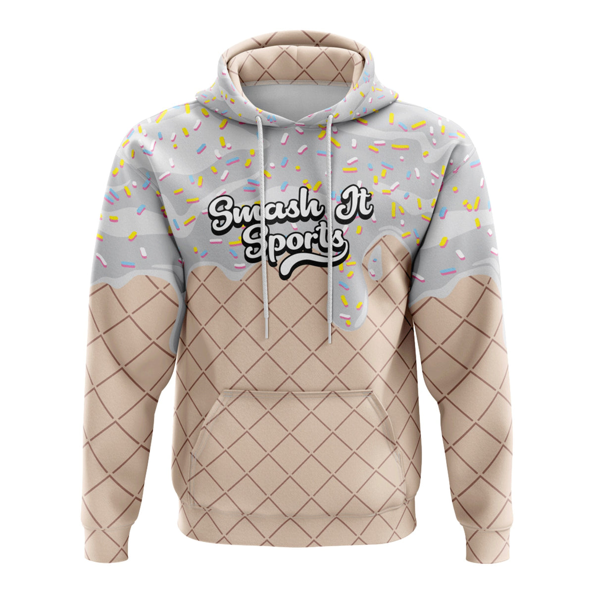 Smash It Sports Fleece Hoodie - Sweet Tooth – Vanilla