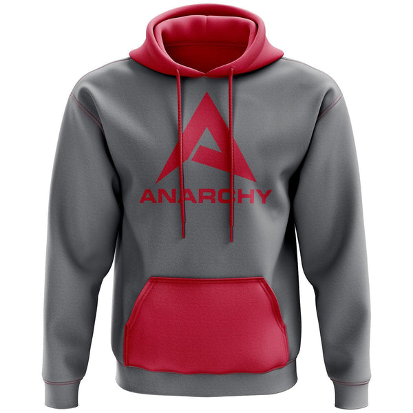 Anarchy Fleece Hoodie - Charcoal/Red - Smash It Sports