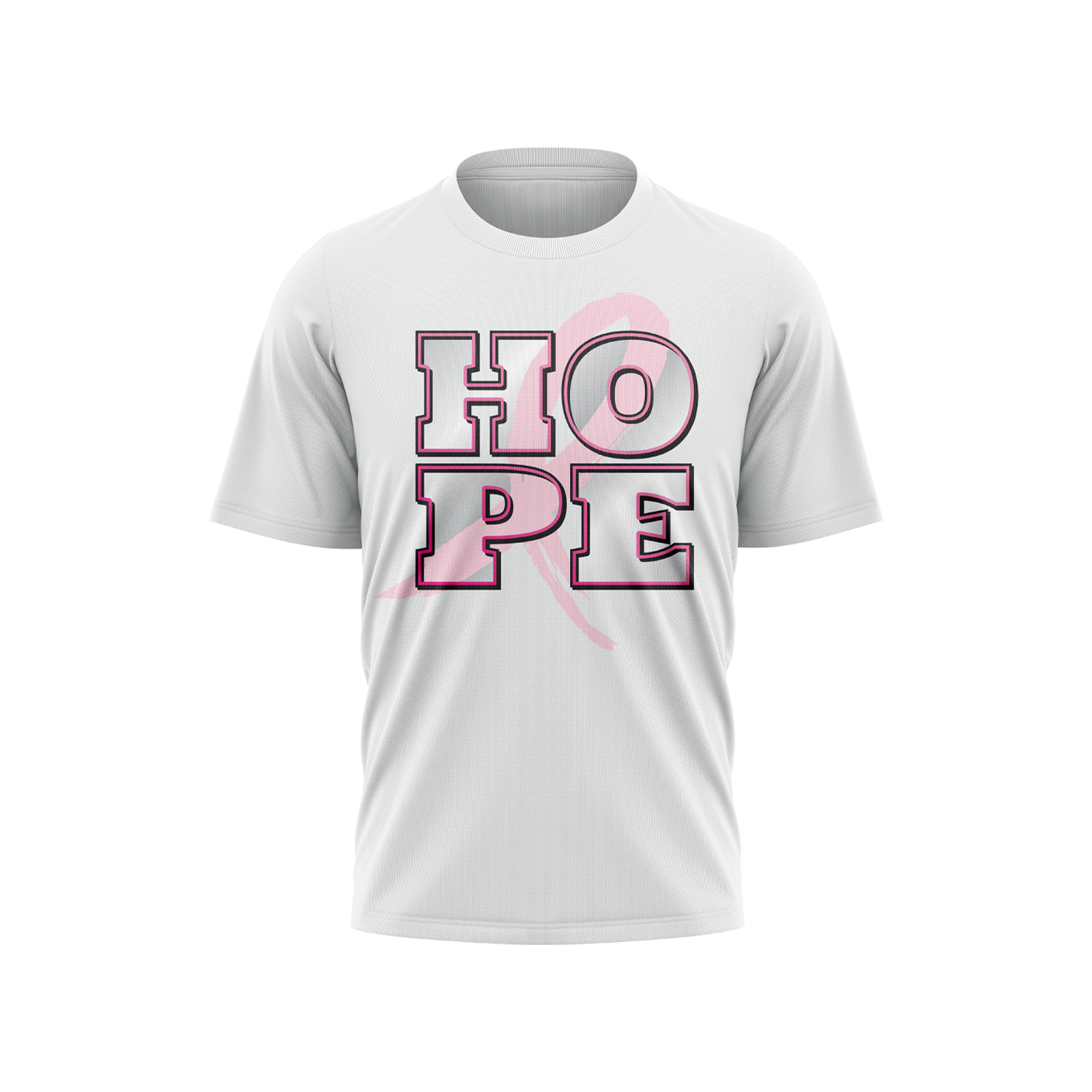 Breast Cancer Awareness Short Sleeve Shirt - Hope Ribbon