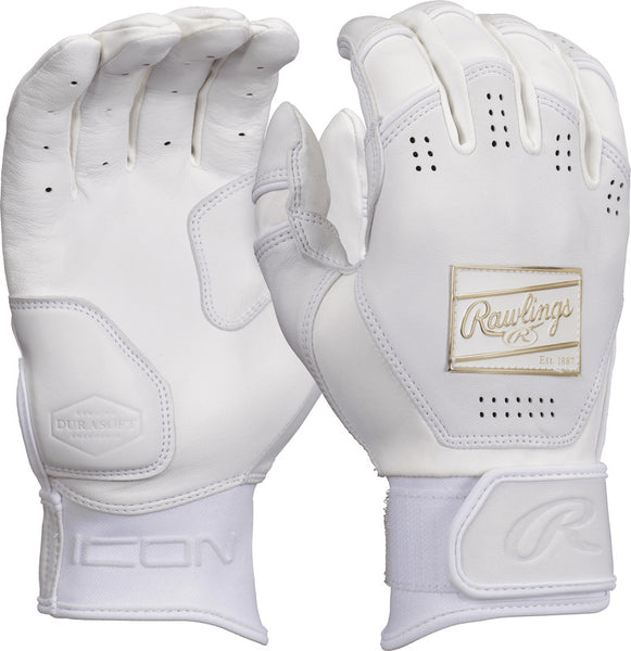 Rawlings Icon Batting Gloves - White – Smash It Sports