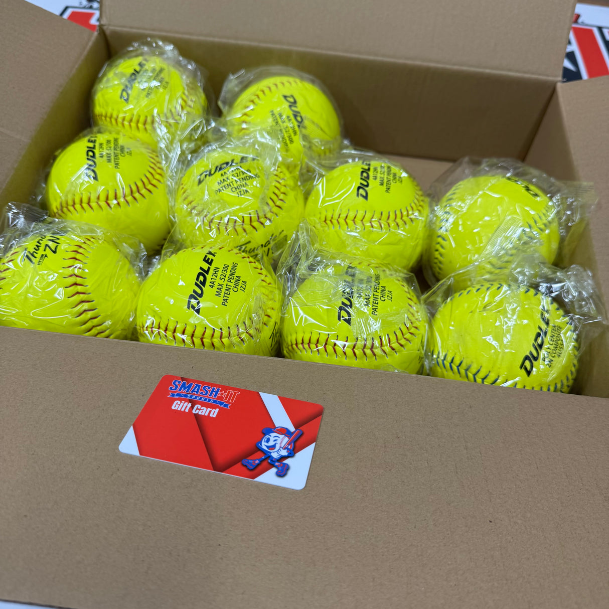 (AUCTION) MIXED Dudley Slowpitch Softballs (4A12HN/4U554) & $10 SIS Gift Card