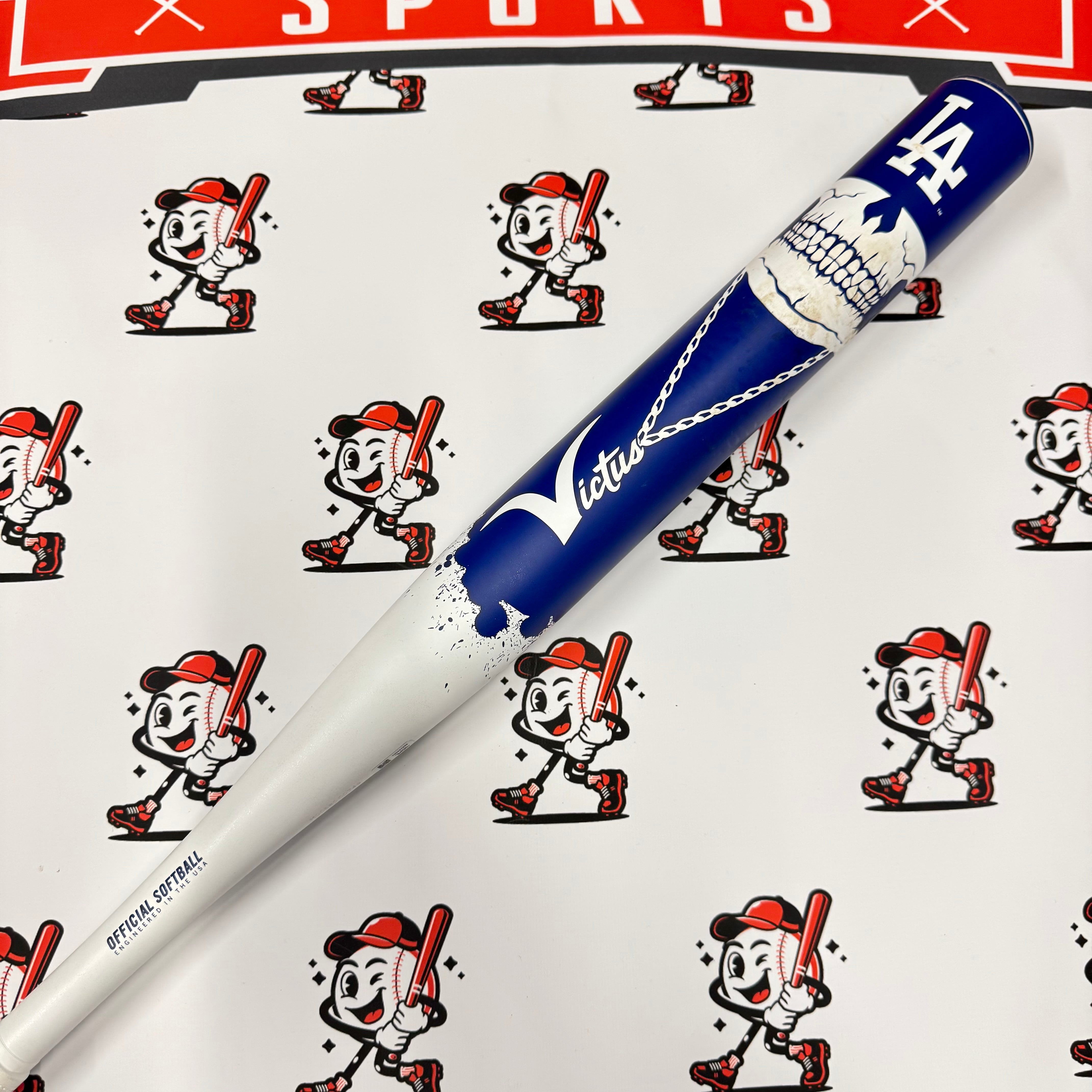 (AUCTION) USED 2025 Victus LA Dodgers Ya-Ya Load USSSA Slowpitch Softball Bat - VSPD1YU (26oz)