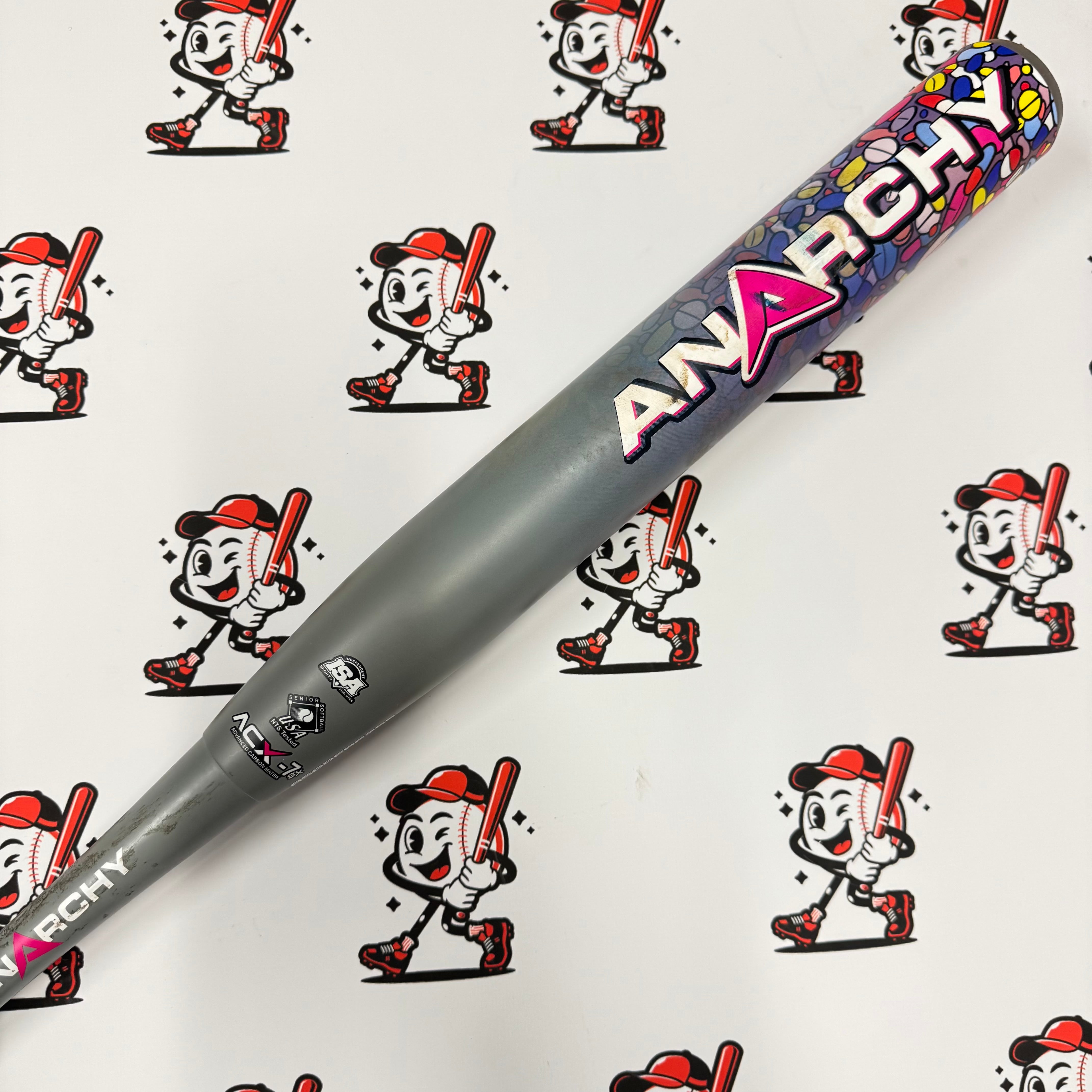 (AUCTION) USED 2025 Anarchy Performer 2-Piece End Load SSUSA Senior Slowpitch Softball Bat ASPPER25S (26oz)