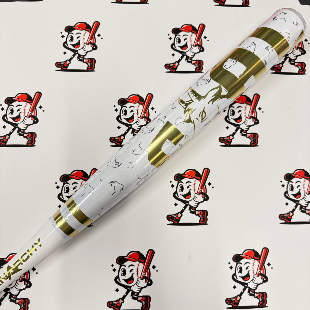(AUCTION) NEW 2025 Anarchy GOAT White Balanced USA/ASA Slowpitch Softball Bat ASPGOATB25A (26oz)