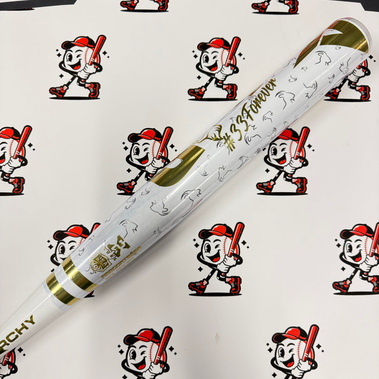 (AUCTION) NEW 2025 Anarchy GOAT White Balanced USA/ASA Slowpitch Softball Bat ASPGOATB25A (26oz)