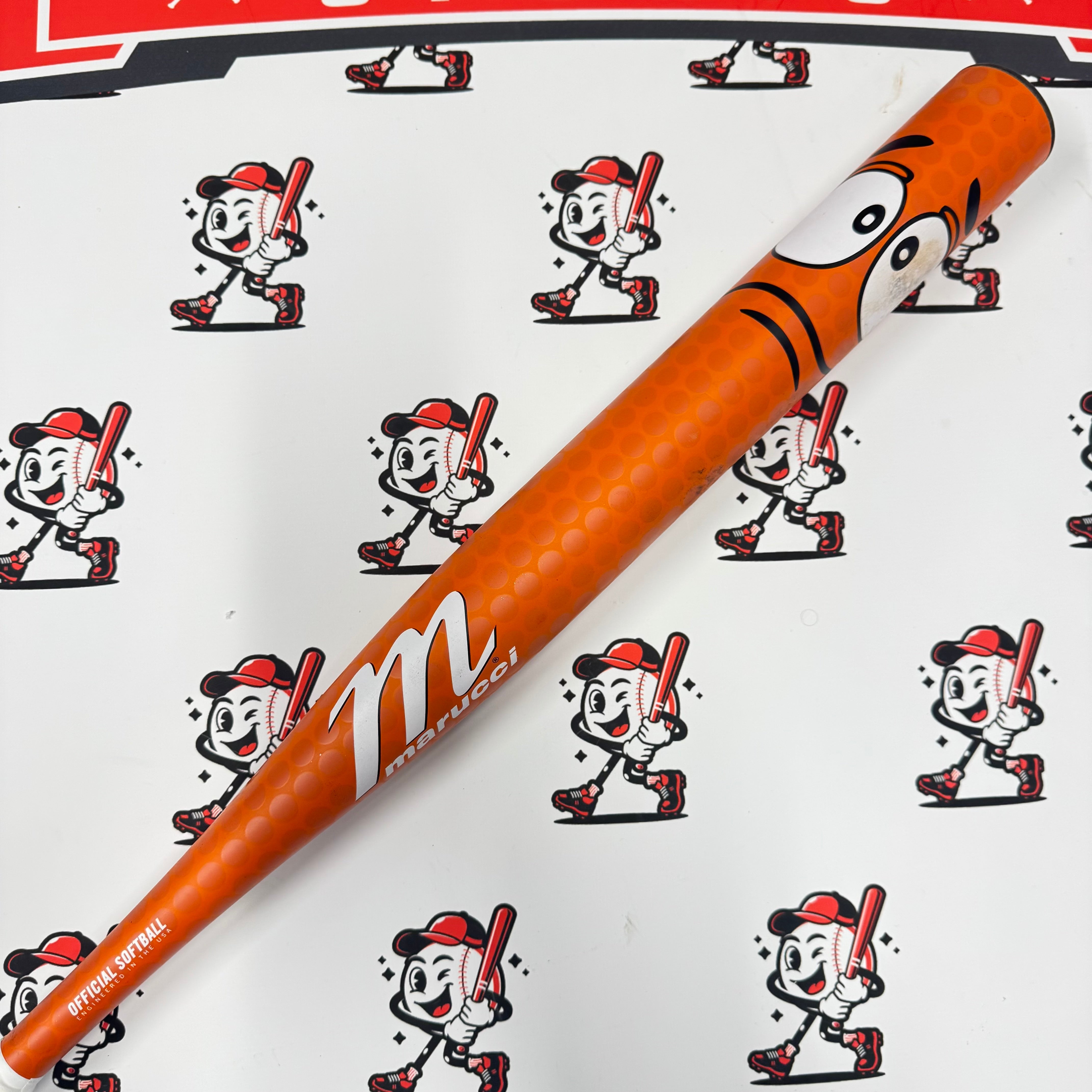 (AUCTION) USED 2025 Marucci Chocolate Crush Orange Balanced USSSA Slowpitch Softball Bat - MSPCCO1BU (26oz)