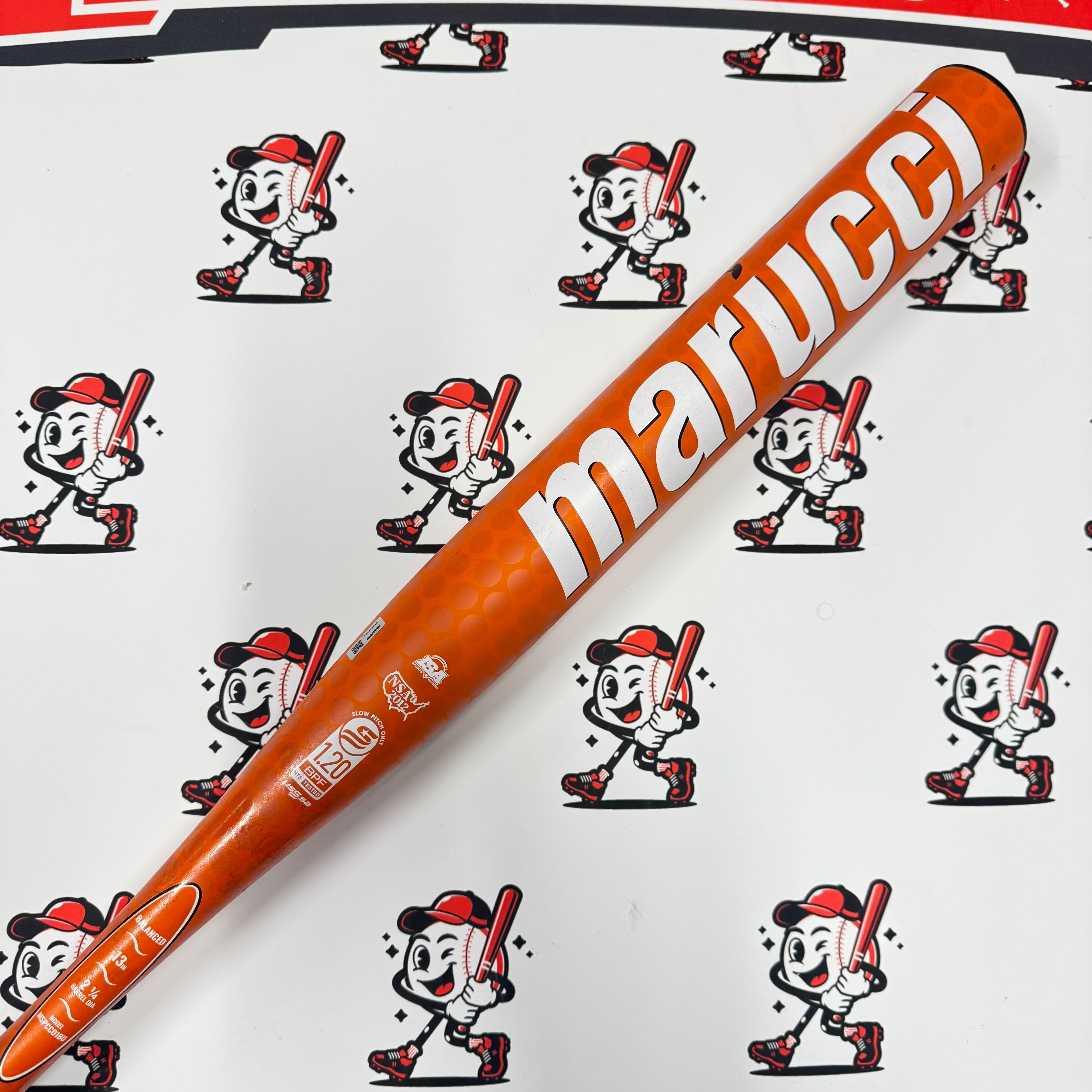 (AUCTION) USED 2025 Marucci Chocolate Crush Orange Balanced USSSA Slowpitch Softball Bat - MSPCCO1BU (26oz)