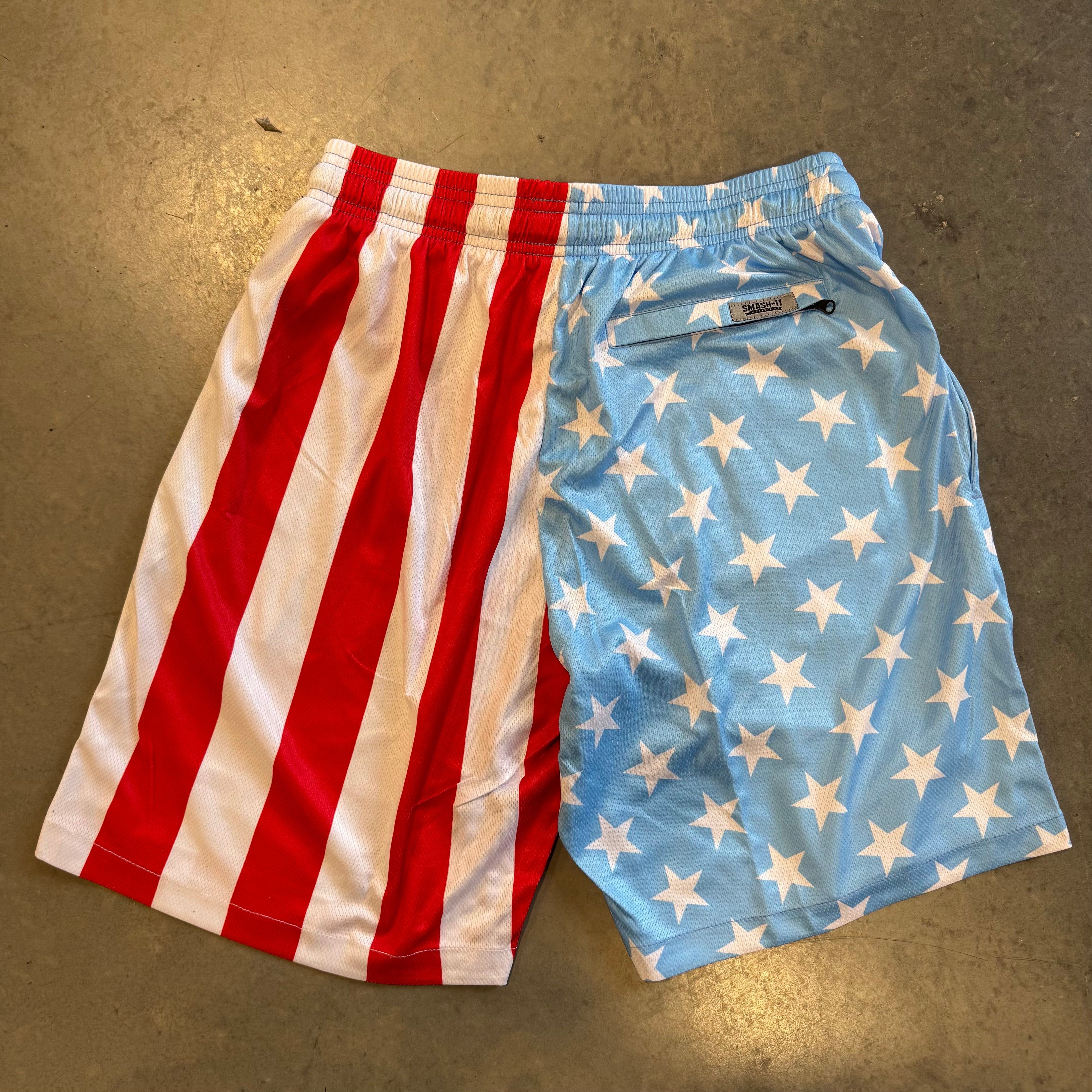 Smash It Sports Mesh Shorts - All American