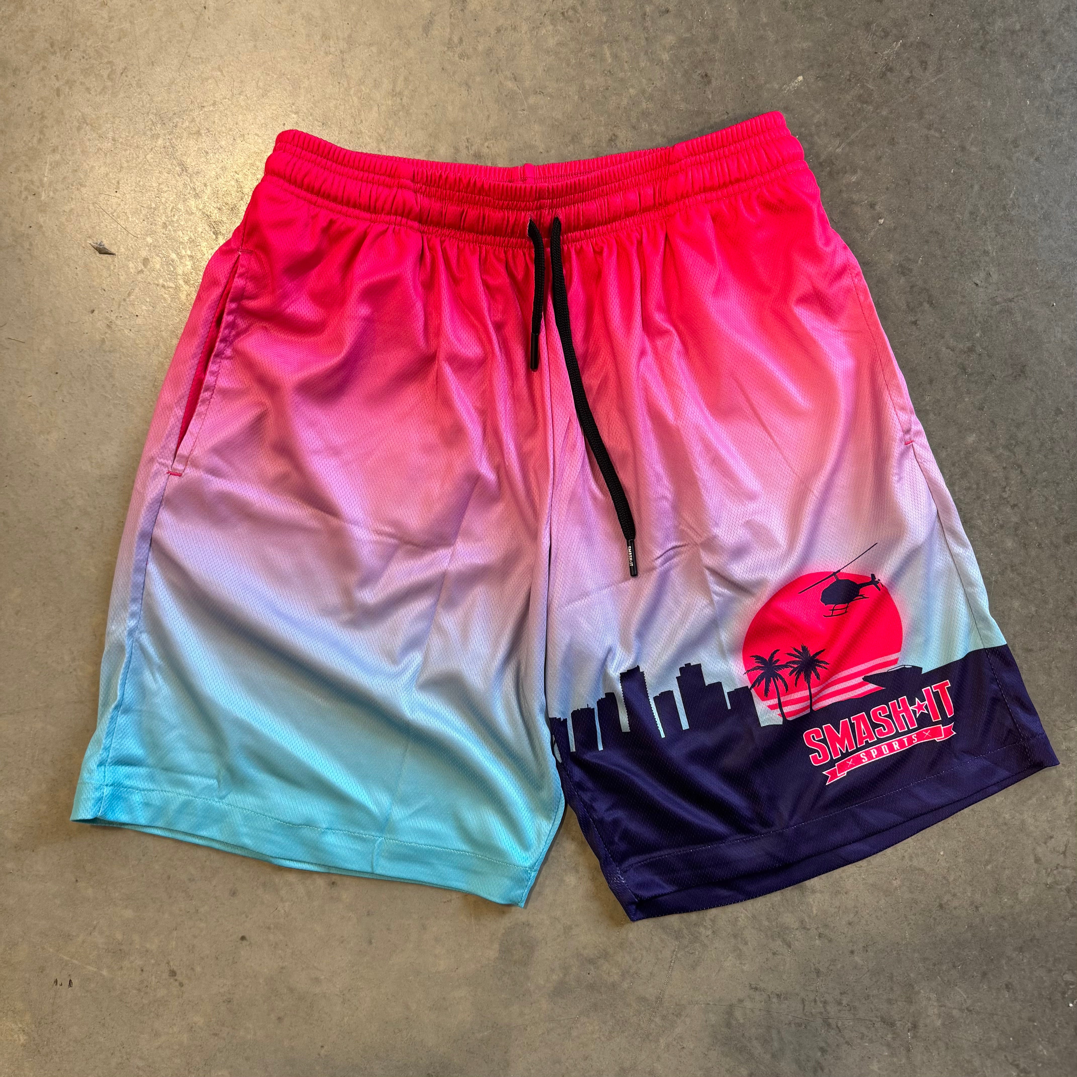 Smash It Sports Mesh Shorts - Miami Vice