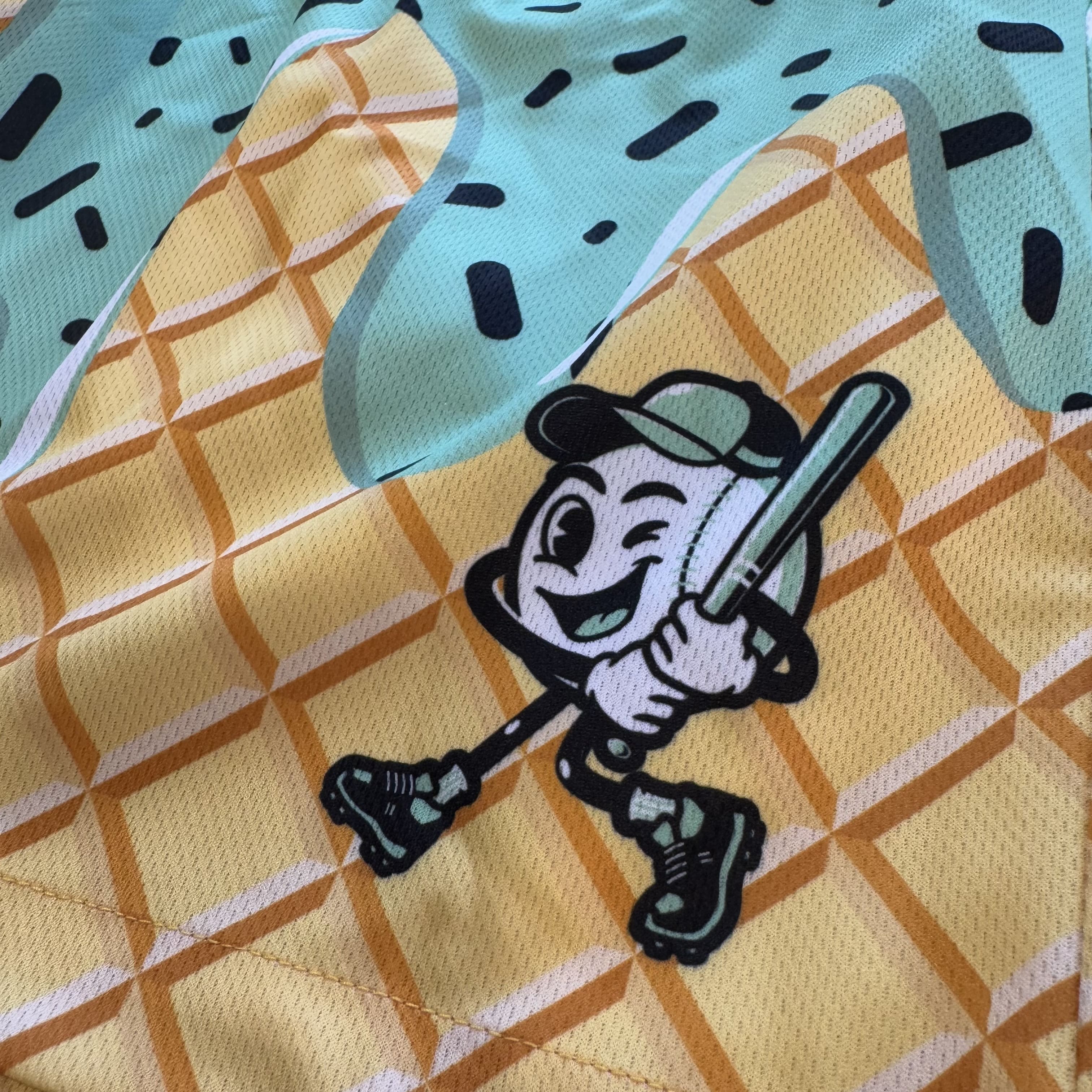 Smash It Sports Mesh Shorts - Ice Cream Drip Mint Chocolate Chip