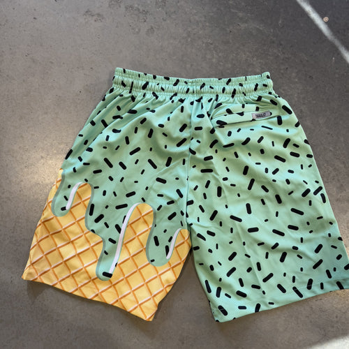 Smash It Sports Mesh Shorts - Ice Cream Drip Mint Chocolate Chip