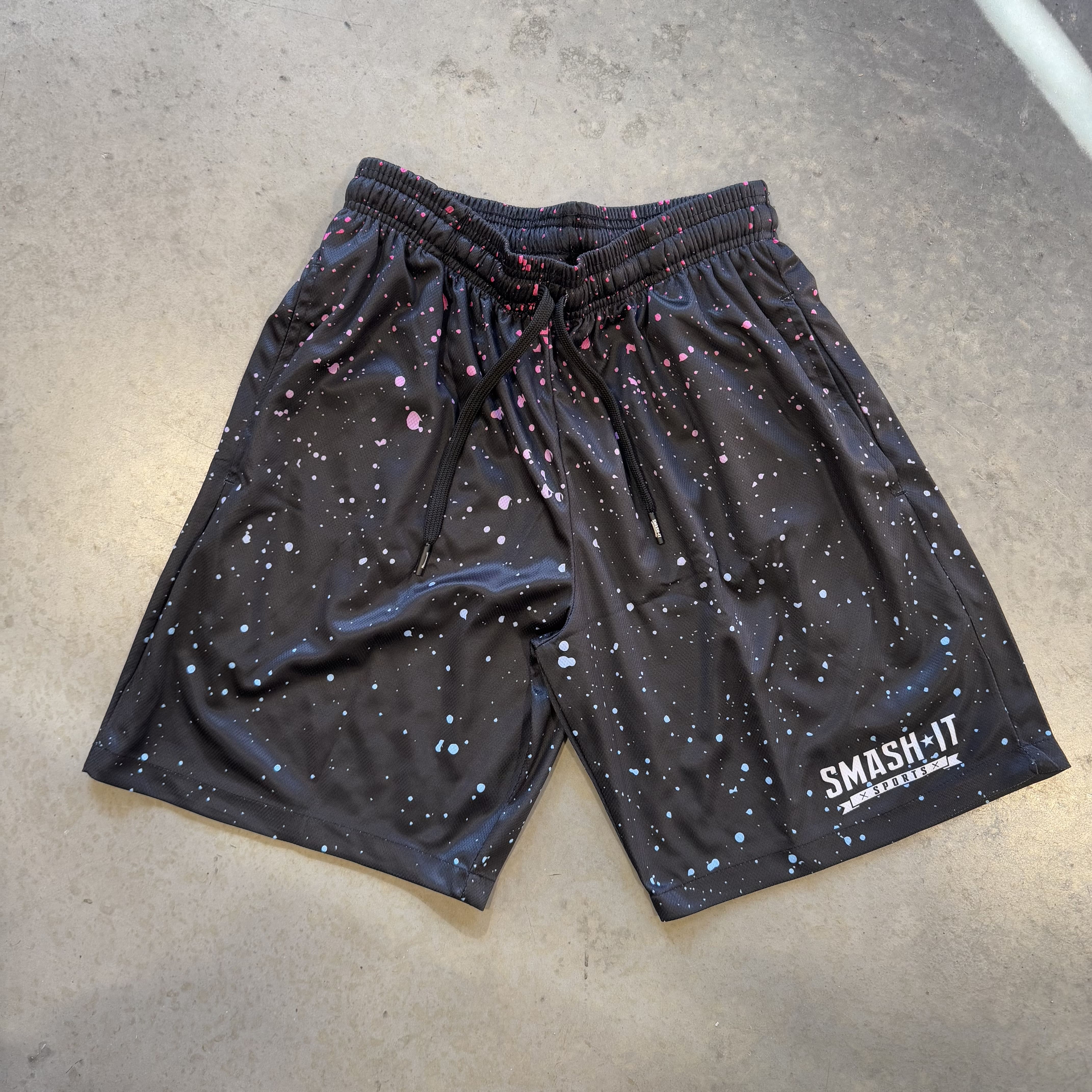 Smash It Sports Mesh Shorts - Splatter Galaxy