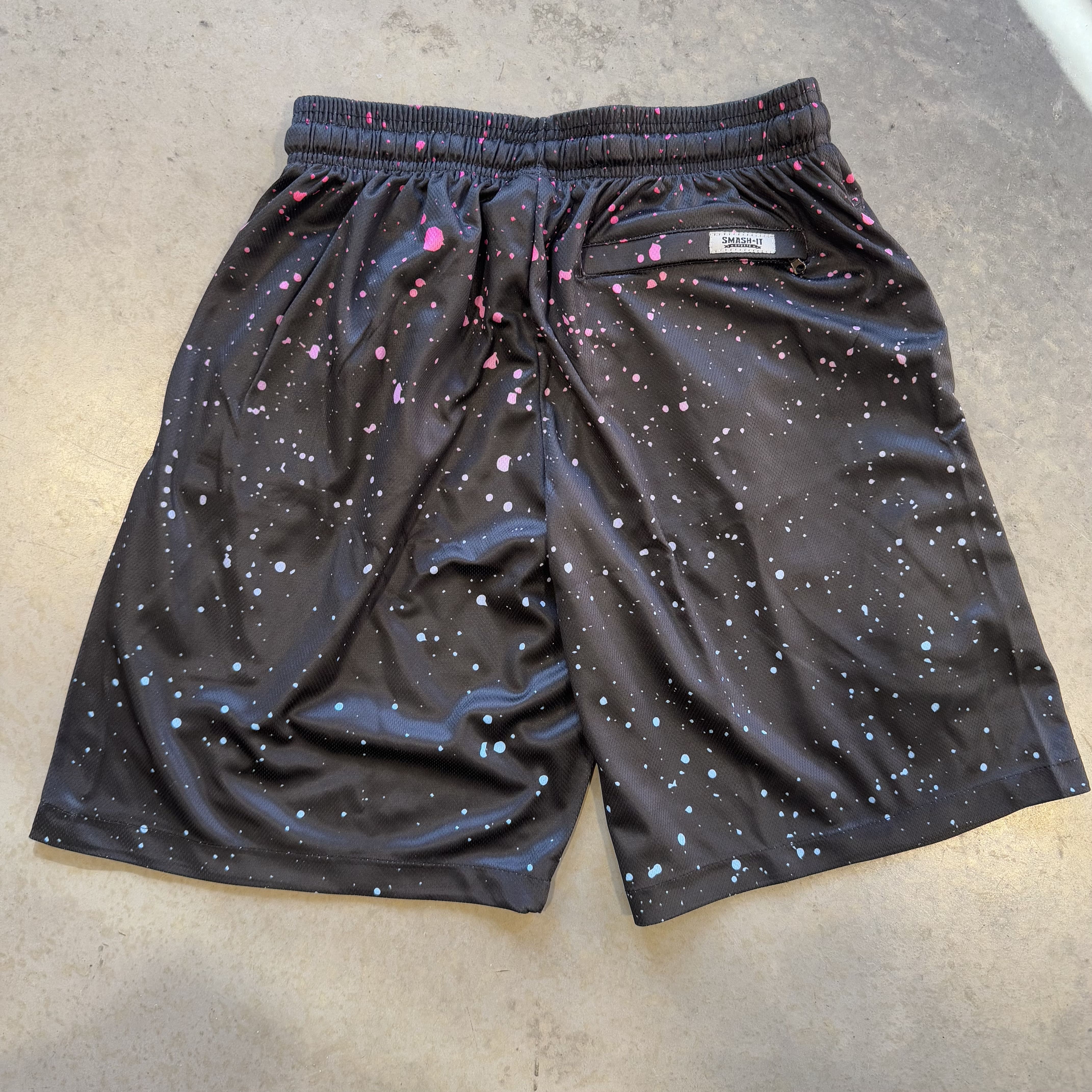 Smash It Sports Mesh Shorts - Splatter Galaxy