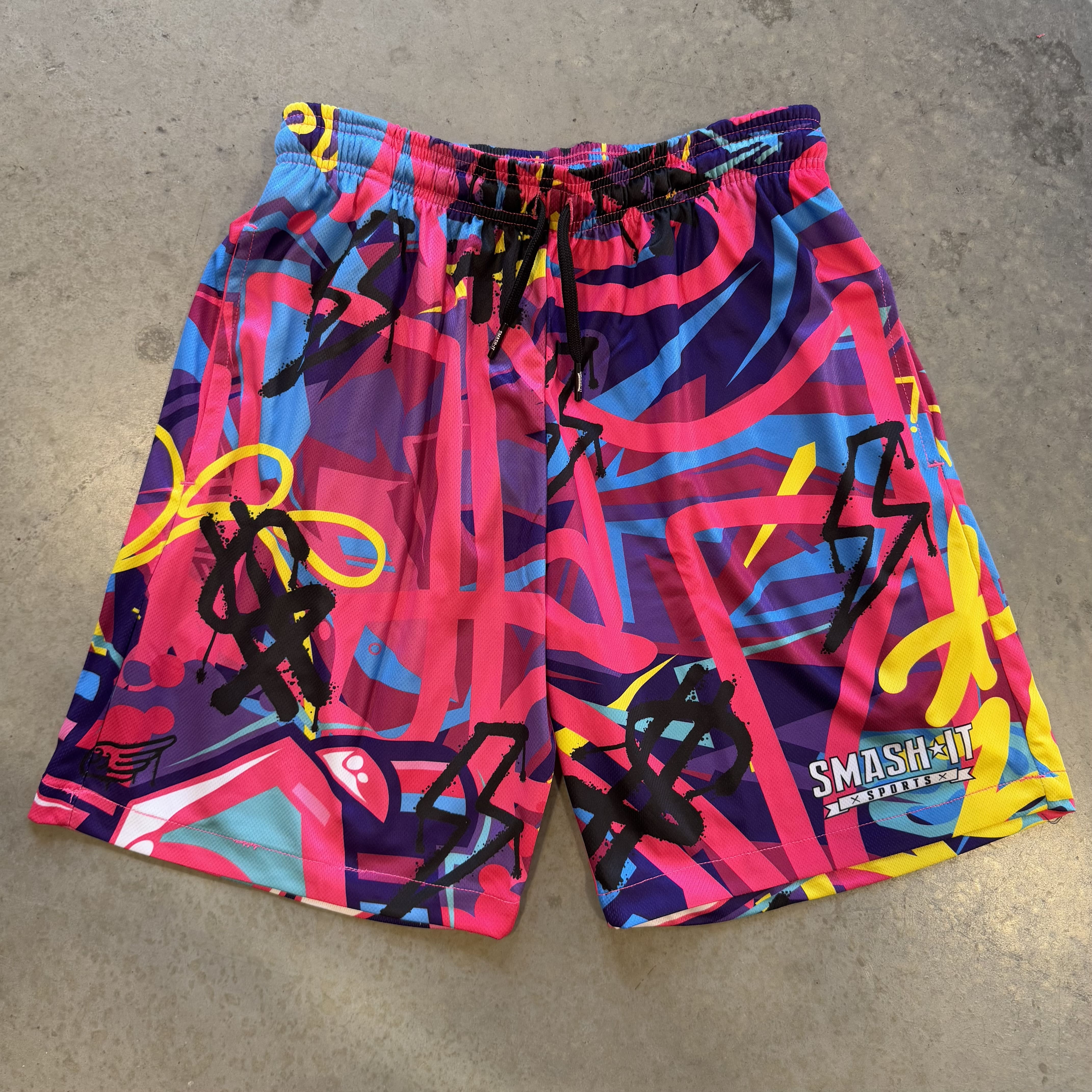 Smash It Sports Mesh Shorts - Graffiti