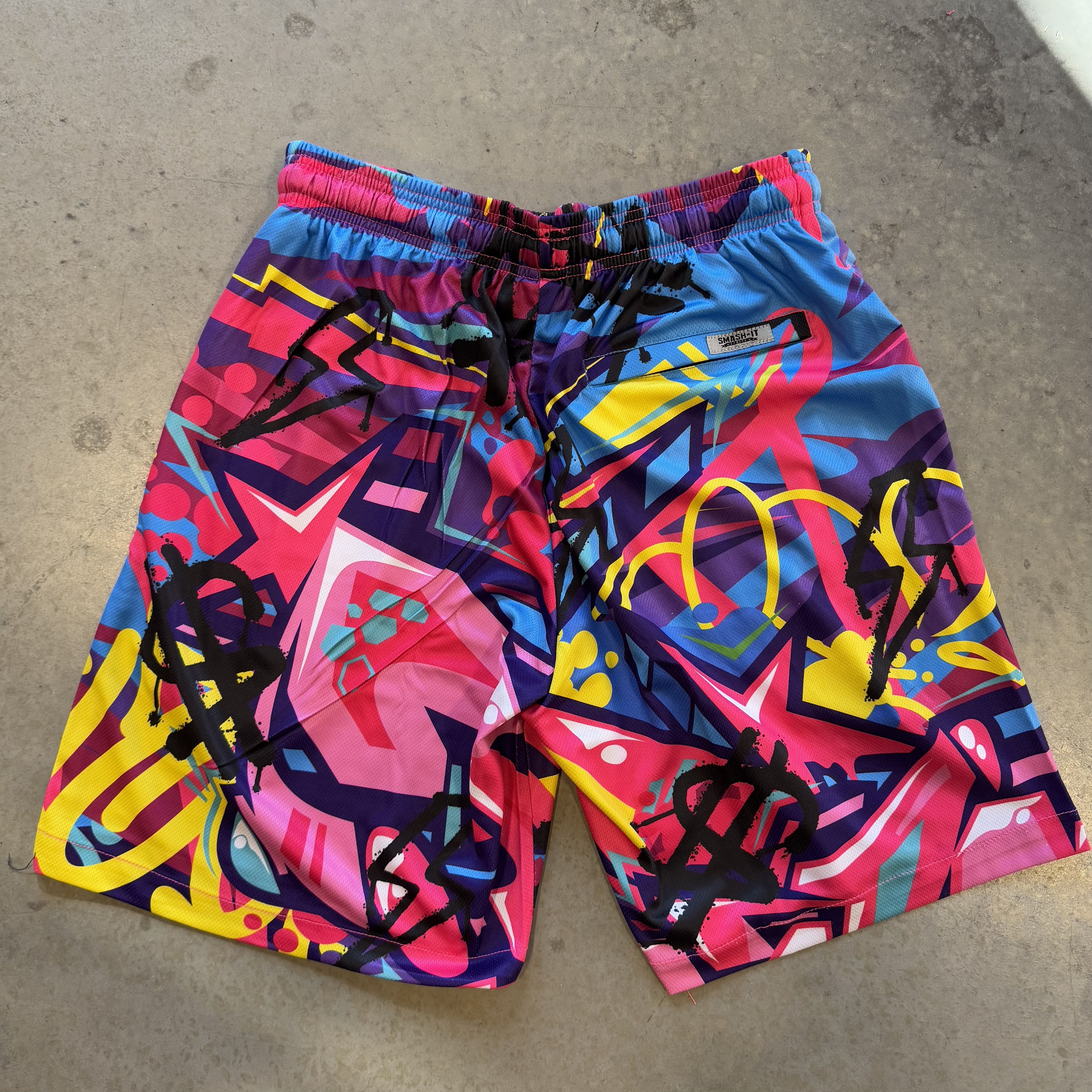 Smash It Sports Mesh Shorts - Graffiti