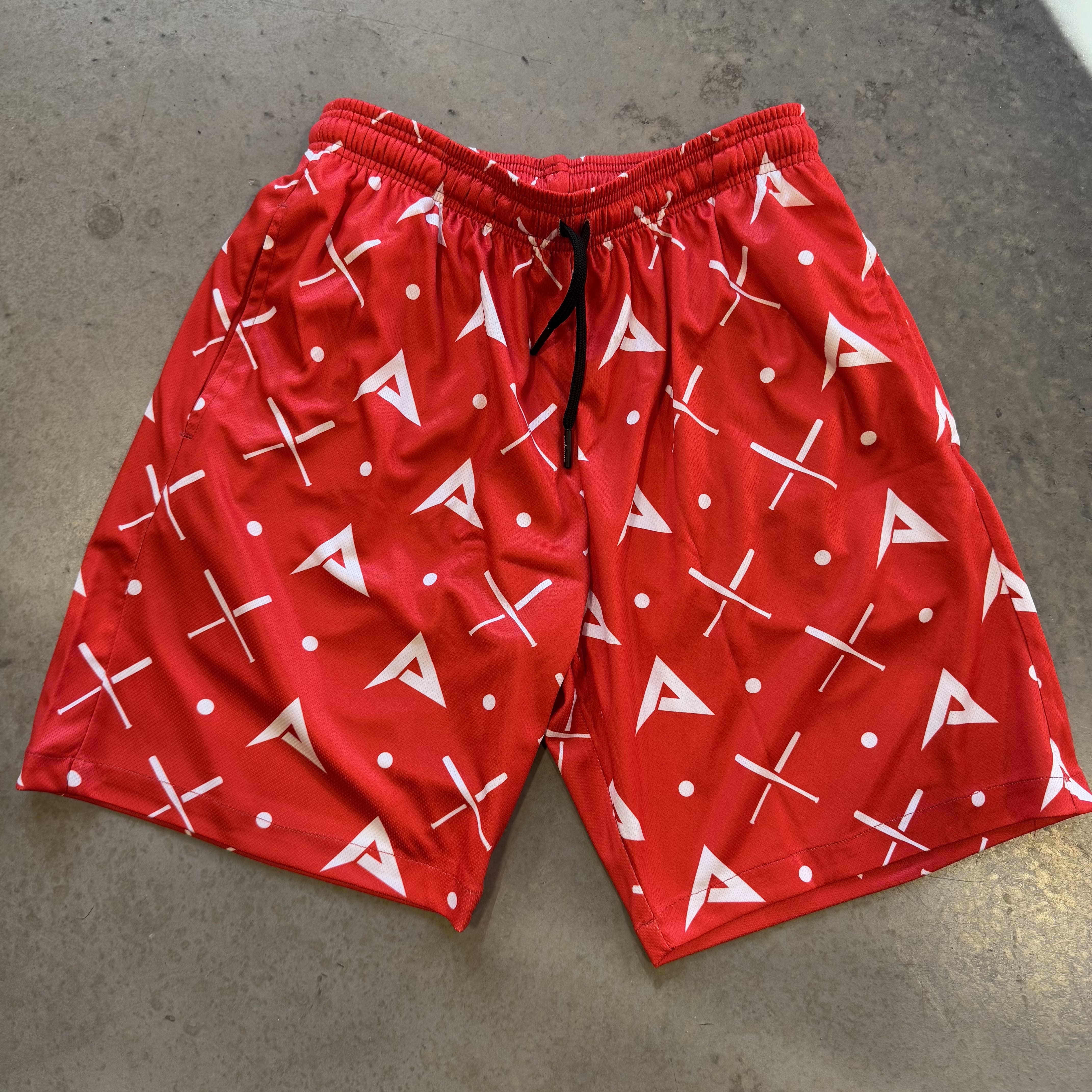 Anarchy Mesh Shorts - Red/White