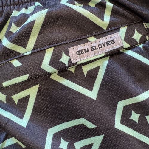 Gem Gloves Mesh Shorts - No Pressure No Diamonds - Black/Mint
