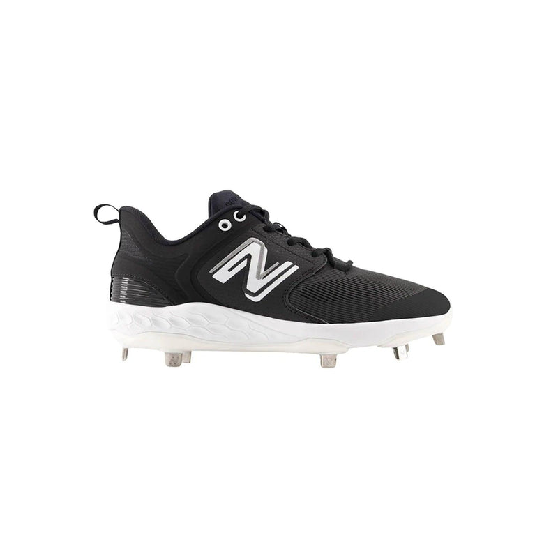 New Balance Men's Fresh Foam X 3000 V6 Metal Baseball Cleats - Black with White - L3000BK6 - Smash It Sports