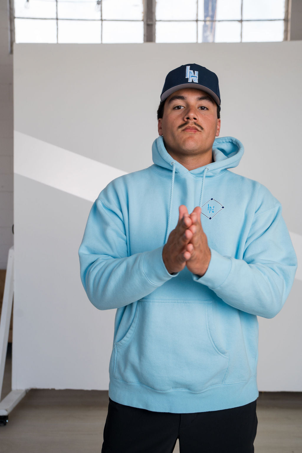 League Night Heroes Hoodie - Aqua Blue
