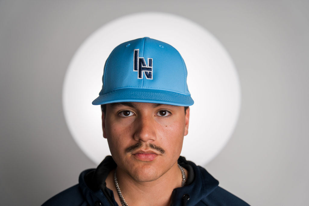 League Night Heroes Fitted Hat - PTS30 (Columbia/Navy)