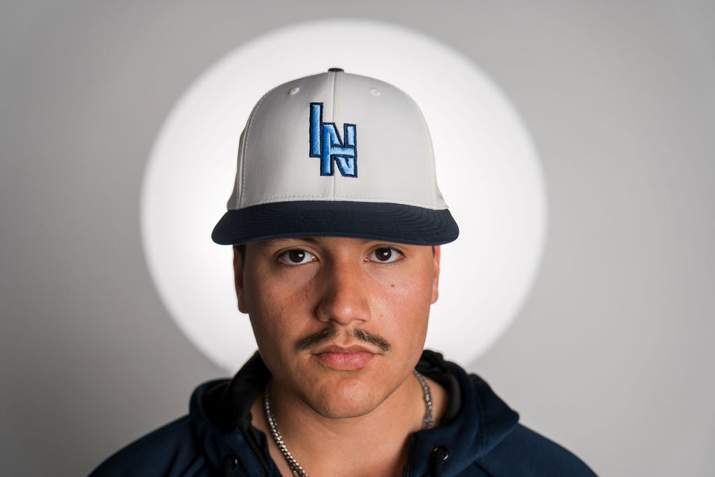 League Night Heroes Fitted Hat - PTS30 (White/Navy)