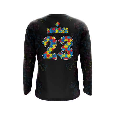 2025 Autism Awareness Long Sleeve Jersey (Customized Buy-In) - Multiple Colors