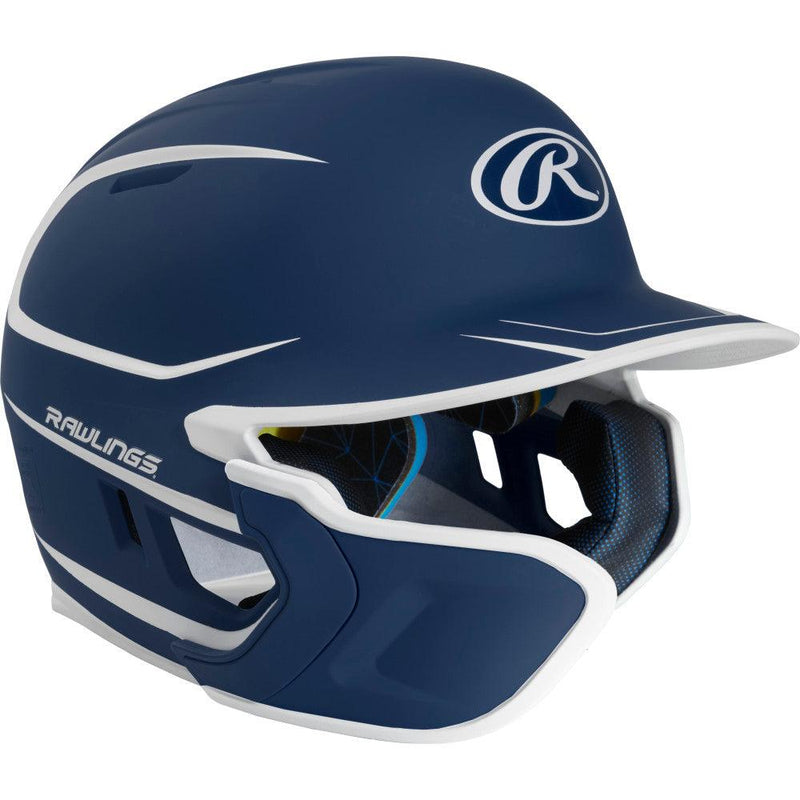 Rawlings Mach Two-Tone Matte Batting Helmet with EXT FLAP-MACHEXTL-LEFT HANDED BATTER - Smash It Sports