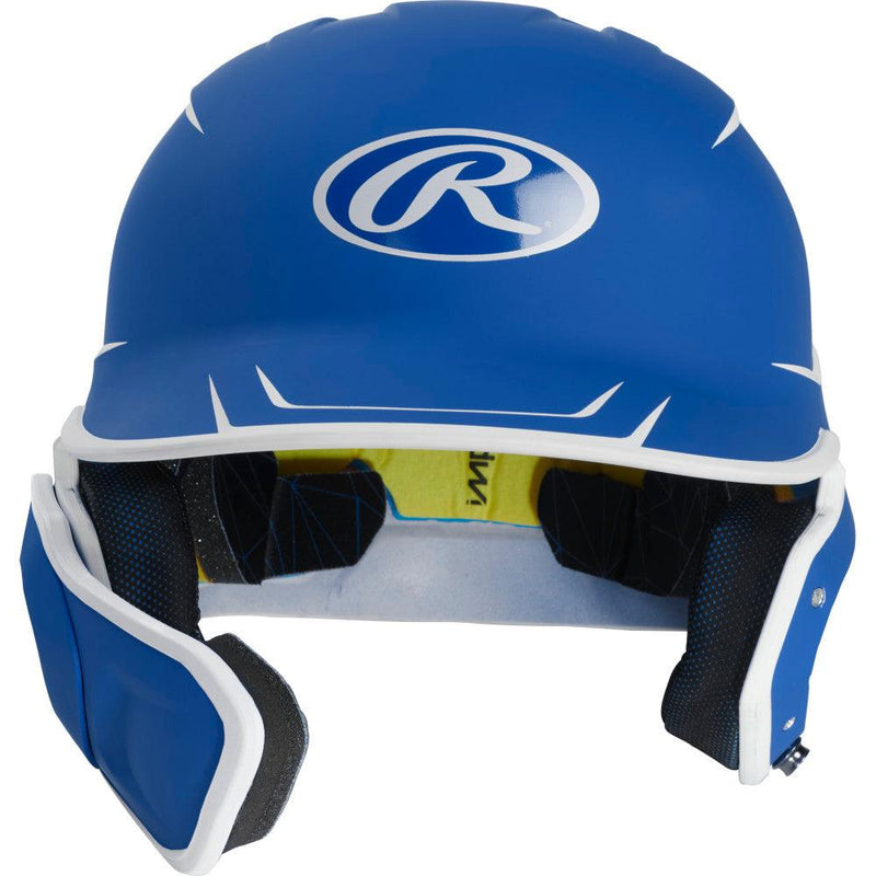 Rawlings Mach Two-Tone Matte Batting Helmet with EXT FLAP-MACHEXTL-LEFT HANDED BATTER - Smash It Sports