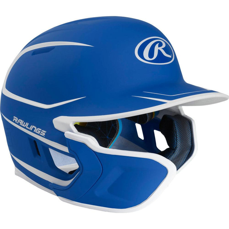 Rawlings Mach Two-Tone Matte Batting Helmet with EXT FLAP-MACHEXTL-LEFT HANDED BATTER - Smash It Sports