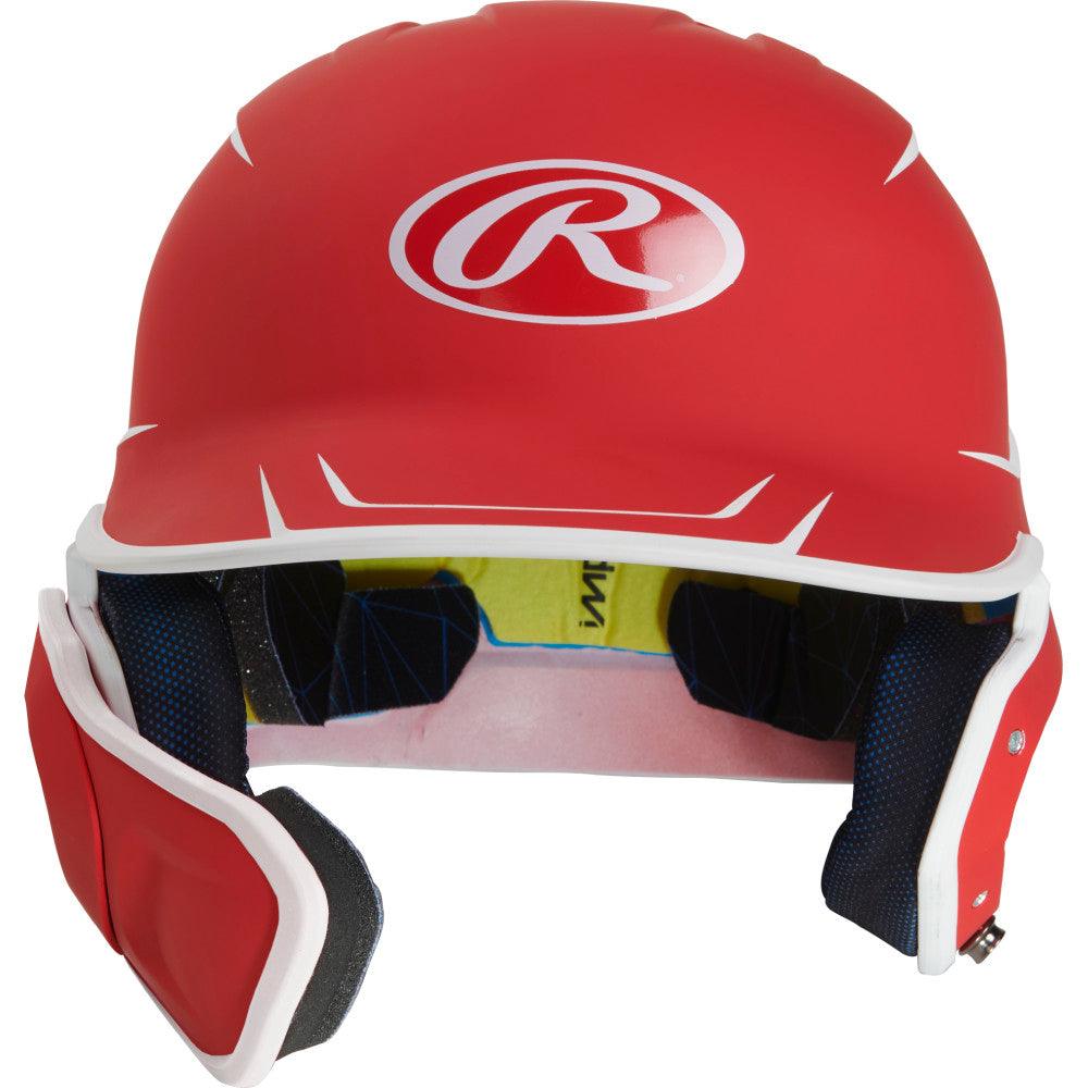 Rawlings Mach Two-Tone Matte Batting Helmet with EXT FLAP-MACHEXTL-LEFT HANDED BATTER - Smash It Sports
