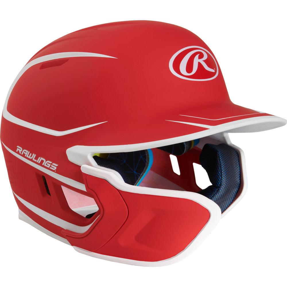 Rawlings Mach Two-Tone Matte Batting Helmet with EXT FLAP-MACHEXTL-LEFT HANDED BATTER - Smash It Sports